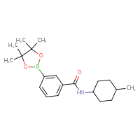 Chemical structure of N-(4-methylcyclohexyl)-3-(4,4,5,5-tetramethyl-1,3,2-dioxaborolan-2-yl)benzamide - CSSB02229493969