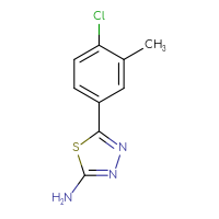 Chemical structure of 5-(4-chloro-3-methylphenyl)-1,3,4-thiadiazol-2-amine - CSSB00013084669