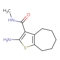 Chemical structure of 2-amino-N-methyl-4H,5H,6H,7H,8H-cyclohepta[b]thiophene-3-carboxamide - CSSB00011278167