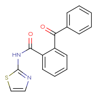 Chemical structure of 2-benzoyl-N-(1,3-thiazol-2-yl)benzamide - CSSB00026673117