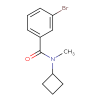Chemical structure of 3-bromo-N-cyclobutyl-N-methylbenzamide - CSSB00012300000