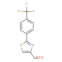 Chemical structure of 2-[4-(trifluoromethyl)phenyl]-1,3-thiazole-4-carbaldehyde - CSSB00000743660