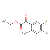Chemical structure of ethyl 2-(4-bromo-5-fluoro-2-methylphenyl)-2-oxoacetate - CSSB21103686446