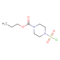 Chemical structure of propyl 4-(chlorosulfonyl)piperazine-1-carboxylate - CSSB14971622111