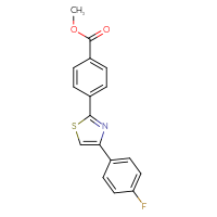 Chemical structure of methyl 4-[4-(4-fluorophenyl)-1,3-thiazol-2-yl]benzoate - CSSB00025729982