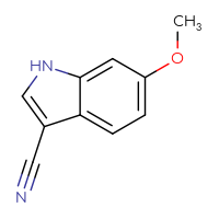 Chemical structure of 6-methoxy-1H-indole-3-carbonitrile - CSSB00000086317