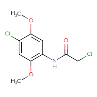 Chemical structure of 2-chloro-N-(4-chloro-2,5-dimethoxyphenyl)acetamide - CSSB00000239564