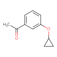 Chemical structure of 1-(3-cyclopropoxyphenyl)ethan-1-one - CSSB00012182849