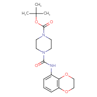 Chemical structure of tert-butyl 4-[(2,3-dihydro-1,4-benzodioxin-5-yl)carbamoyl]piperazine-1-carboxylate - CSSB00452275082
