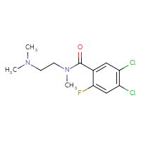 Chemical structure of 4,5-dichloro-N-[2-(dimethylamino)ethyl]-2-fluoro-N-methylbenzamide - CSSB06465640492