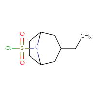 Chemical structure of 3-ethyl-8-azabicyclo[3.2.1]octane-8-sulfonyl chloride - CSSB02130793332