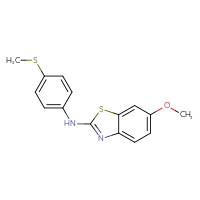 Chemical structure of 6-methoxy-N-[4-(methylsulfanyl)phenyl]-1,3-benzothiazol-2-amine - CSSB00020652136