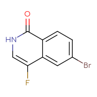 Chemical structure of 6-bromo-4-fluoro-1,2-dihydroisoquinolin-1-one - CSSB00016222459