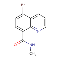 Chemical structure of 5-bromo-N-methylquinoline-8-carboxamide - CSSB02283619525