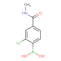 Chemical structure of [2-chloro-4-(methylcarbamoyl)phenyl]boronic acid - CSSB00010363407