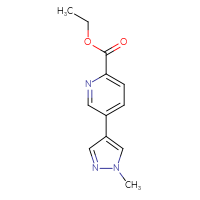 Chemical structure of ethyl 5-(1-methyl-1H-pyrazol-4-yl)pyridine-2-carboxylate - CSSB05459496082