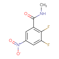 Chemical structure of 2,3-difluoro-N-methyl-5-nitrobenzamide - CSSB21043422219