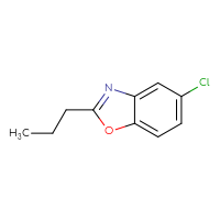 Chemical structure of 5-chloro-2-propyl-1,3-benzoxazole - CSSB00000029438