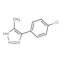 Chemical structure of 4-(4-chlorophenyl)-5-methyl-1H-1,2,3-triazole - CSSB00000728784