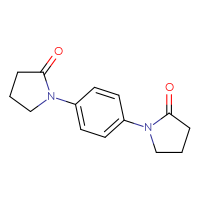 Chemical structure of 1-[4-(2-oxopyrrolidin-1-yl)phenyl]pyrrolidin-2-one - CSSB00121613776