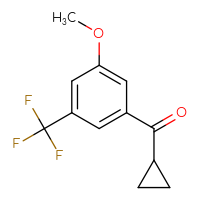 Chemical structure of cyclopropyl[3-methoxy-5-(trifluoromethyl)phenyl]methanone - CSSB06381725519