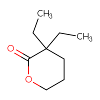 Chemical structure of 3,3-diethyloxan-2-one - CSSB06628778423
