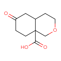 Chemical structure of 6-oxo-octahydro-1H-2-benzopyran-8a-carboxylic acid - CSSB06758801383
