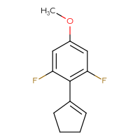 Chemical structure of 2-(cyclopent-1-en-1-yl)-1,3-difluoro-5-methoxybenzene - CSSB11980617372