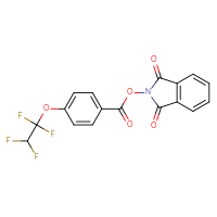 Chemical structure of 1,3-dioxo-2,3-dihydro-1H-isoindol-2-yl 4-(1,1,2,2-tetrafluoroethoxy)benzoate - CSSB20270999563