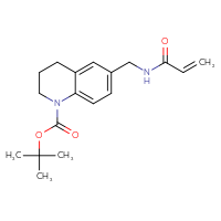 Chemical structure of tert-butyl 6-[(prop-2-enamido)methyl]-1,2,3,4-tetrahydroquinoline-1-carboxylate - CSSB00173387231