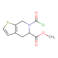 Chemical structure of methyl 6-(carbonochloridoyl)-4H,5H,6H,7H-thieno[2,3-c]pyridine-5-carboxylate - CSSB14975837383