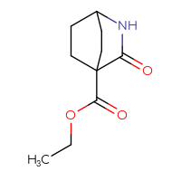 Chemical structure of ethyl 3-oxo-2-azabicyclo[2.2.2]octane-4-carboxylate - CSSB00009845447