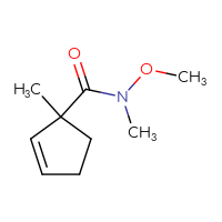 Chemical structure of N-methoxy-N,1-dimethylcyclopent-2-ene-1-carboxamide - CSSB00114117938