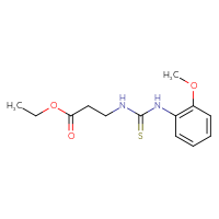 Chemical structure of ethyl 3-{[(2-methoxyphenyl)carbamothioyl]amino}propanoate - CSSB21432519834