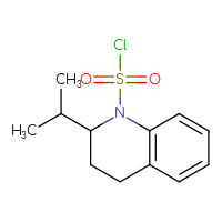 Chemical structure of 2-(propan-2-yl)-1,2,3,4-tetrahydroquinoline-1-sulfonyl chloride - CSSB21224775299