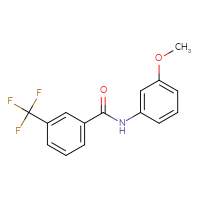 Chemical structure of N-(3-methoxyphenyl)-3-(trifluoromethyl)benzamide - CSSB00046153093