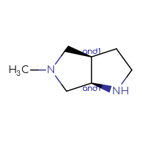 Chemical structure of rac-(3aR,6aR)-5-methyl-octahydropyrrolo[3,4-b]pyrrole - CSSB20620678039