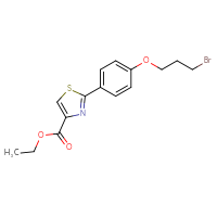 Chemical structure of ethyl 2-[4-(3-bromopropoxy)phenyl]-1,3-thiazole-4-carboxylate - CSSB06715560418