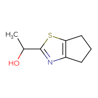 Chemical structure of 1-{4H,5H,6H-cyclopenta[d][1,3]thiazol-2-yl}ethan-1-ol - CSSB00011857288