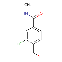 Chemical structure of 3-chloro-4-(hydroxymethyl)-N-methylbenzamide - CSSB06358972369