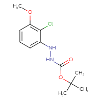 Chemical structure of N'-(2-chloro-3-methoxyphenyl)(tert-butoxy)carbohydrazide - CSSB21331811581