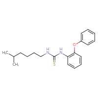 Chemical structure of 3-(5-methylhexyl)-1-(2-phenoxyphenyl)thiourea - CSSB21432494378