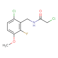 Chemical structure of 2-chloro-N-[(6-chloro-2-fluoro-3-methoxyphenyl)methyl]acetamide - CSSB06264556413
