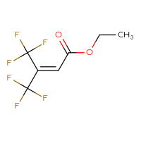 Chemical structure of ethyl 4,4,4-trifluoro-3-(trifluoromethyl)but-2-enoate - CSSB00000038351