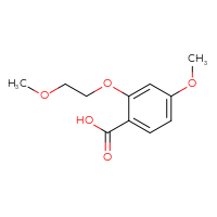 Chemical structure of 4-methoxy-2-(2-methoxyethoxy)benzoic acid - CSSB00000717570