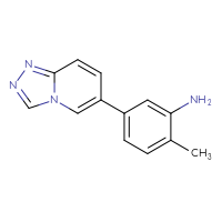 Chemical structure of 2-methyl-5-{[1,2,4]triazolo[4,3-a]pyridin-6-yl}aniline - CSSB00053152710
