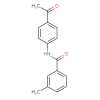 Chemical structure of N-(4-acetylphenyl)-3-methylbenzamide - CSSB00000481825