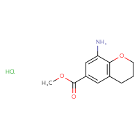 Chemical structure of methyl 8-amino-3,4-dihydro-2H-1-benzopyran-6-carboxylate hydrochloride - CSSB20963526907