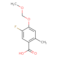 Chemical structure of 5-fluoro-4-(methoxymethoxy)-2-methylbenzoic acid - CSSB06447137922