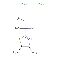 Chemical structure of 2-(4,5-dimethyl-1,3-thiazol-2-yl)butan-2-amine dihydrochloride - CSSB02125426563